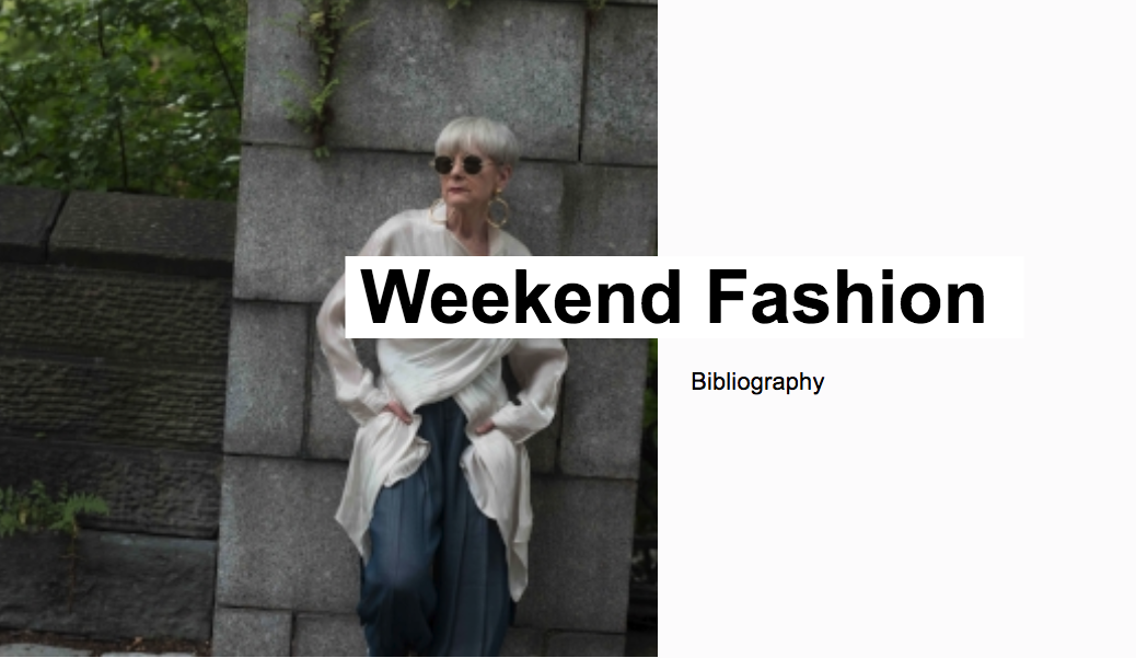 Weekend Fashion Bibliography